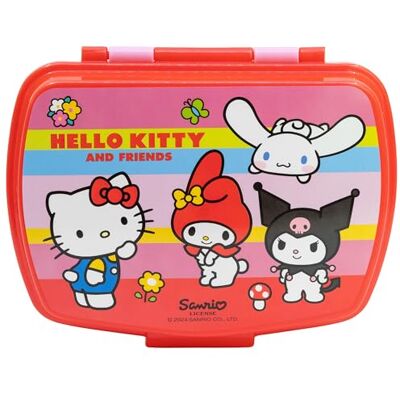 Stor Hello Kitty and Friends prostokątne pudełko na lunch dla dzieci Stor Hello Kitty and Friends prostokątne pudełko na lunch dla dzieci