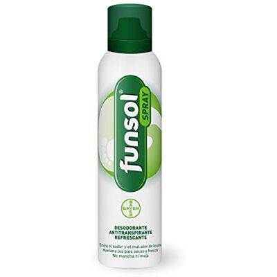 FUNSOL Dezodorant do stóp antyperspirant w sprayu zmniejsza pot i nieprzyjemny zapach, zapach butów i kapci, długotrwała ochrona 150 ml FUNSOL Dezodorant do stóp antyperspirant w sprayu zmniejsza pot i nieprzyjemny zapach, zapach butów i kapci, długotrwała ochrona 150 ml