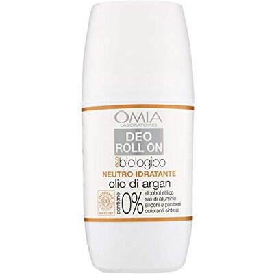 Omia , Deo Roll On Eco Organiczny Nawilżacz z olejem arganowym, dezodorant przeciwzapachowy, bez soli aluminiowej, świeżość przez 24 godziny, dezodorant dla mężczyzn i kobiet, testowany Omia , Deo Roll On Eco Organiczny Nawilżacz z olejem arganowym, dezodorant przeciwzapachowy, bez soli aluminiowej, świeżość przez 24 godziny, dezodorant dla mężczyzn i kobiet, testowany