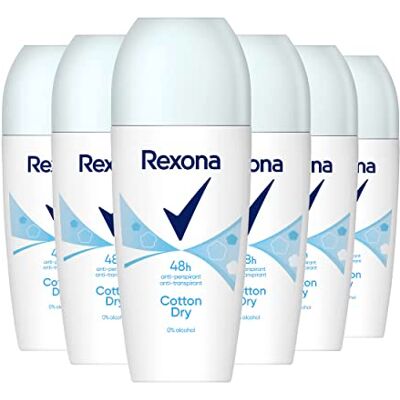 Rexona Cotton Dry Dezodorant, 50 ml x 6 sztuk Rexona Cotton Dry Dezodorant, 50 ml x 6 sztuk
