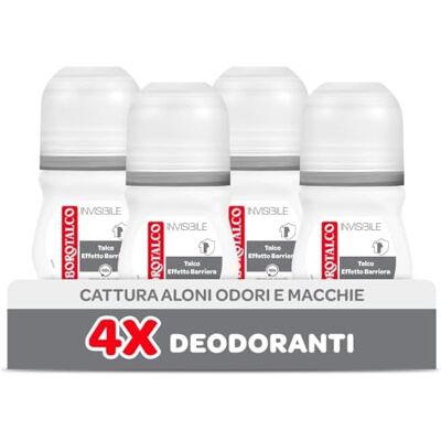 Borotalco AMZ BT DEO ROLL-ON NIEWIDZIALNY MULTIPACK 4 x 50 Borotalco AMZ BT DEO ROLL-ON NIEWIDZIALNY MULTIPACK 4 x 50