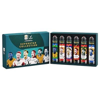 Rexona Zestaw podarunkowy FIFA World Cup 2026TM Superstar Collection, męski antyperspirant spray Invisible Ice Fresh, 72h ochrony przed potem i nieprzyjemnym zapachem; prezent dla kibiców, 6 x 150ml Rexona Zestaw podarunkowy FIFA World Cup 2026TM Superstar Collection, męski antyperspirant spray Invisible Ice Fresh, 72h ochrony przed potem i nieprzyjemnym zapachem; prezent dla kibiców, 6 x 150ml