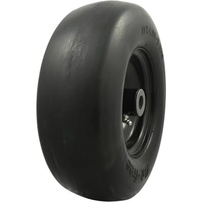 MARASTAR 00232 Universal Fit Flat-Free 11x4.00-5 Tire and Wheel Assembly, Zero Turn Lawn Mower Replacement Tires, Smooth Tread, Adapter Kit included MARASTAR 00232 Universal Fit Flat-Free 11x4.00-5 Tire and Wheel Assembly, Zero Turn Lawn Mower Replacement Tires, Smooth Tread, Adapter Kit included