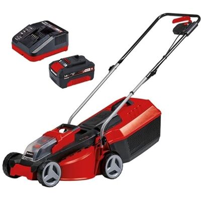 Einhell Akumulatorowa kosiarka GE-cm 18/30-1 Li BL (1 x 3,0 Ah) Power X-Change (18 V, szerokość cięcia 30 cm, do 175 m², bezszczotkowa, kosz na trawę 27 l, wysokość koszenia 30-65 mm, w zestawie Einhell Akumulatorowa kosiarka GE-cm 18/30-1 Li BL (1 x 3,0 Ah) Power X-Change (18 V, szerokość cięcia 30 cm, do 175 m², bezszczotkowa, kosz na trawę 27 l, wysokość koszenia 30-65 mm, w zestawie