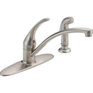 DELTA Faucet B4410LF-SS Foundations Core-B bateria kuchenna z pojedynczym uchwytem, ze sprayem, stal nierdzewna DELTA Faucet B4410LF-SS Foundations Core-B bateria kuchenna z pojedynczym uchwytem, ze sprayem, stal nierdzewna