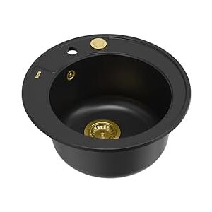 Quadron Okrągły zlewozmywak kuchenny Pure Carbon & Golden rozmiar Ø 51 cm, granitowy zlewozmywak granitowy MORGAN 210 zlewozmywak do zabudowy z otworem na kran zlewozmywak jednokomorowy Quadron Okrągły zlewozmywak kuchenny Pure Carbon & Golden rozmiar Ø 51 cm, granitowy zlewozmywak granitowy MORGAN 210 zlewozmywak do zabudowy z otworem na kran zlewozmywak jednokomorowy
