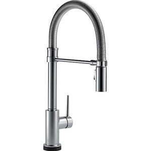 DELTA Faucet Trinsic Pro Commercial Style Kitchen Faucet, Touch Kitchen Faucets with Pull Down Sprayer, zlew kuchenny, obudowa dotykowa, technologia Touch2O, Arctic Stainless 9659T-AR-DST DELTA Faucet Trinsic Pro Commercial Style Kitchen Faucet, Touch Kitchen Faucets with Pull Down Sprayer, zlew kuchenny, obudowa dotykowa, technologia Touch2O, Arctic Stainless 9659T-AR-DST