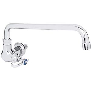 DuraSteel Komercyjny uchwyt ścienny chiński wok zakres bez ołowiu kran 35,5 cm wylewka dyszy wahadłowej chromowany polerowany i mosiężny korpus z pojedynczym otworem pojedynczy uchwyt dźwigni DuraSteel Komercyjny uchwyt ścienny chiński wok zakres bez ołowiu kran 35,5 cm wylewka dyszy wahadłowej chromowany polerowany i mosiężny korpus z pojedynczym otworem pojedynczy uchwyt dźwigni