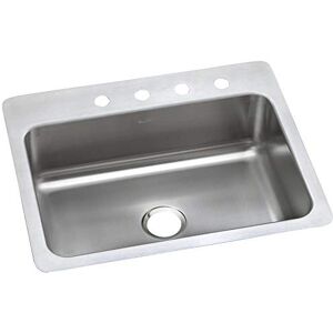 Elkay RESIDENTIAL DSESR127221 Dayton pojedyncza miska podwójny uchwyt zlew ze stali nierdzewnej, 27 x 22 x 8.0625 Elkay RESIDENTIAL DSESR127221 Dayton pojedyncza miska podwójny uchwyt zlew ze stali nierdzewnej, 27 x 22 x 8.0625