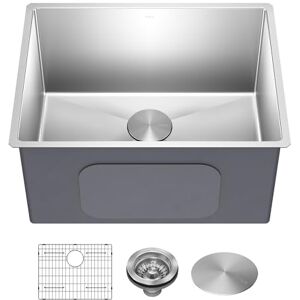 Kraus Gauge Undermount pojedyncza miska ze stali nierdzewnej pralnia i zlew użytkowy Kraus Gauge Undermount pojedyncza miska ze stali nierdzewnej pralnia i zlew użytkowy