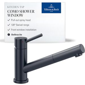 Villeroy & Boch Como Shower Window armatura kuchenna, wysokociśnieniowa, kran kuchenny z wyciąganą wylewką i montażem na okno, bateria zlewozmywakowa, oszczędność wody, wysokość wylotu 120 mm, Villeroy & Boch Como Shower Window armatura kuchenna, wysokociśnieniowa, kran kuchenny z wyciąganą wylewką i montażem na okno, bateria zlewozmywakowa, oszczędność wody, wysokość wylotu 120 mm,