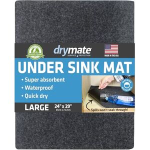 Drymate Mata pod zlew premium, wodoodporne maty ochronne do szafki do kuchni i łazienki, chłonne wkładki do półek, antypoślizgowa, nieprzylepna, można prać w pralce (wyprodukowano w USA) (61 x 73 cm) Drymate Mata pod zlew premium, wodoodporne maty ochronne do szafki do kuchni i łazienki, chłonne wkładki do półek, antypoślizgowa, nieprzylepna, można prać w pralce (wyprodukowano w USA) (61 x 73 cm)