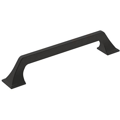 Amerock Uchwyt do szafki, czarny matowy 160 mm (160 mm) od środka do środka, 1 opakowanie, uchwyt do szuflady, uchwyt do szafki, osprzęt szafki Amerock Uchwyt do szafki, czarny matowy 160 mm (160 mm) od środka do środka, 1 opakowanie, uchwyt do szuflady, uchwyt do szafki, osprzęt szafki