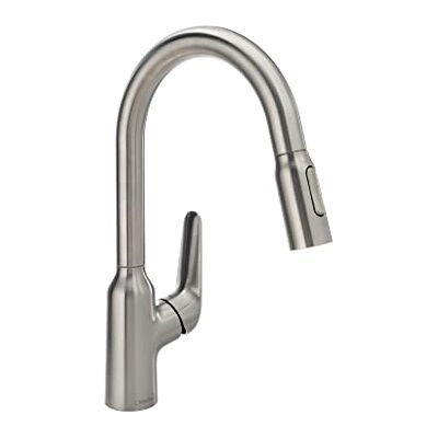 Hansgrohe Focus N Bar Bateria kuchenna ze stali nierdzewnej, baterie kuchenne z wyciąganą wylewką, kran do zlewu kuchennego, optyka stali nierdzewnej 71801801 Hansgrohe Focus N Bar Bateria kuchenna ze stali nierdzewnej, baterie kuchenne z wyciąganą wylewką, kran do zlewu kuchennego, optyka stali nierdzewnej 71801801