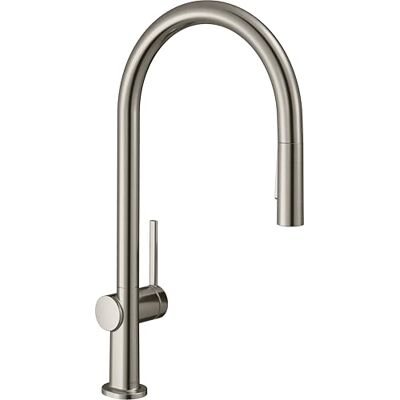 Hansgrohe Talis M54 bateria kuchenna z wyciąganą wylewką, z prowadnicą węża (sBox), 2 strumieniowa, kran kuchenny z wysokością wylewki 210 mm, armatura kuchenna, stal szlachetna, 72801800 Hansgrohe Talis M54 bateria kuchenna z wyciąganą wylewką, z prowadnicą węża (sBox), 2 strumieniowa, kran kuchenny z wysokością wylewki 210 mm, armatura kuchenna, stal szlachetna, 72801800