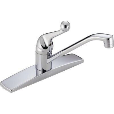 DELTA Klasyczny chromowany kran kuchenny, 3-otworowy kran do zlewu kuchennego, chrom 100LF-WF DELTA Klasyczny chromowany kran kuchenny, 3-otworowy kran do zlewu kuchennego, chrom 100LF-WF