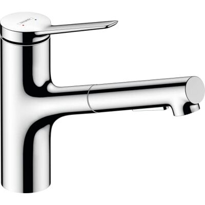 Hansgrohe Zesis M33 bateria kuchenna z wyciąganą wylewką, oszczędność wody (EcoSmart), 2 strumieniowa, kran kuchenny z wysokością wylewki 150 mm, jednouchwytowa armatura kuchenna, chrom, 74810000 Hansgrohe Zesis M33 bateria kuchenna z wyciąganą wylewką, oszczędność wody (EcoSmart), 2 strumieniowa, kran kuchenny z wysokością wylewki 150 mm, jednouchwytowa armatura kuchenna, chrom, 74810000
