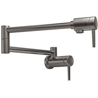 DELTA FAUCET 1165LF-KS Współczesny wypełniacz garnków do montażu ściennego, czarna stal nierdzewna DELTA FAUCET 1165LF-KS Współczesny wypełniacz garnków do montażu ściennego, czarna stal nierdzewna