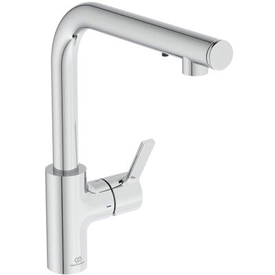 Ideal Standard A7817AA Gusto armatura kuchenna z wylewką L, wysięg 232 mm, z wbudowanym dozownikiem mydła, chrom Ideal Standard A7817AA Gusto armatura kuchenna z wylewką L, wysięg 232 mm, z wbudowanym dozownikiem mydła, chrom