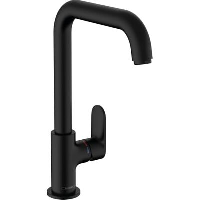 Hansgrohe Vernis Blend M35 bateria kuchenna, kran kuchenny z wysokością wylewki 255 mm, armatura kuchenna z obrotową wylewką, czarny matowy, 71857670 Hansgrohe Vernis Blend M35 bateria kuchenna, kran kuchenny z wysokością wylewki 255 mm, armatura kuchenna z obrotową wylewką, czarny matowy, 71857670