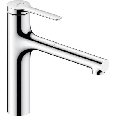 Hansgrohe Zesis M33 bateria kuchenna z metalowa wyciąganą wylewką, 2 strumieniowa, kran kuchenny z wysokością wylewki 160 mm, jednouchwytowa armatura kuchenna, chrom Hansgrohe Zesis M33 bateria kuchenna z metalowa wyciąganą wylewką, 2 strumieniowa, kran kuchenny z wysokością wylewki 160 mm, jednouchwytowa armatura kuchenna, chrom