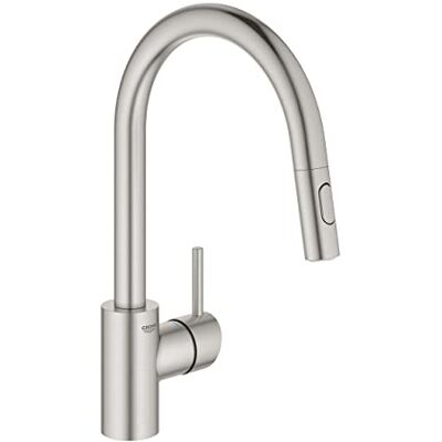 Grohe Concetto jednouchwytowa bateria umywalkowa, DN 15, wysoka wylewka, podwójny strumie?, Kolor: Supersteel 31483DC2 Grohe Concetto jednouchwytowa bateria umywalkowa, DN 15, wysoka wylewka, podwójny strumie?, Kolor: Supersteel 31483DC2