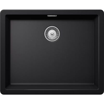 Schock Zlewozmywak kuchenny Galaxy 1 wanna z haczykami pod blatem w zestawie, materiał Cristadur, czysta czerń, 530 x 430 mm Schock Zlewozmywak kuchenny Galaxy 1 wanna z haczykami pod blatem w zestawie, materiał Cristadur, czysta czerń, 530 x 430 mm
