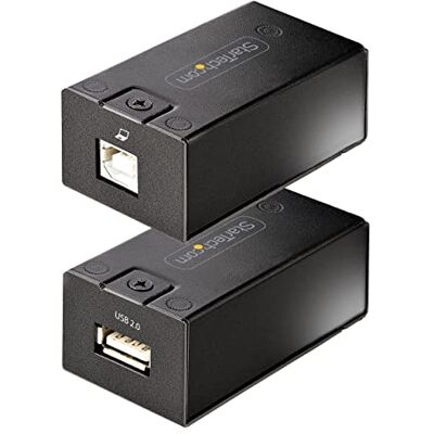 StarTech .com Przedłużacz USB 2.0 ponad kablem Cat5e/Cat6 (RJ45), przedłużacz USB ponad Ethernet, zestaw adapterów, przedłużacz zewnętrzny USB, konwerter USB na Ethernet, 480 Mb/s (C15012-USB) StarTech .com Przedłużacz USB 2.0 ponad kablem Cat5e/Cat6 (RJ45), przedłużacz USB ponad Ethernet, zestaw adapterów, przedłużacz zewnętrzny USB, konwerter USB na Ethernet, 480 Mb/s (C15012-USB)