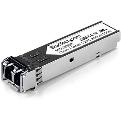 StarTech .com Cisco kompatybilny moduł transceiver Gigabit SFP MM LC Mini-GBIC do 550 m transciever z włókna szklanego DDM 850nm 1000Base-SX StarTech .com Cisco kompatybilny moduł transceiver Gigabit SFP MM LC Mini-GBIC do 550 m transciever z włókna szklanego DDM 850nm 1000Base-SX