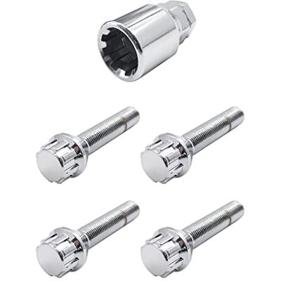 Simoni Racing BRA/60 Zestaw 4 Śruby antywłamaniowe Śruby antywłamaniowe do kół 17-19 M12x1.25 Długość 50 mm Simoni Racing BRA/60 Zestaw 4 Śruby antywłamaniowe Śruby antywłamaniowe do kół 17-19 M12x1.25 Długość 50 mm