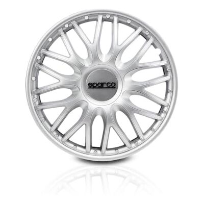 Sparco SPC1596SV kołpaki ozdobne Roma, srebrne, 38 cm, zestaw 4 szt Sparco SPC1596SV kołpaki ozdobne Roma, srebrne, 38 cm, zestaw 4 szt