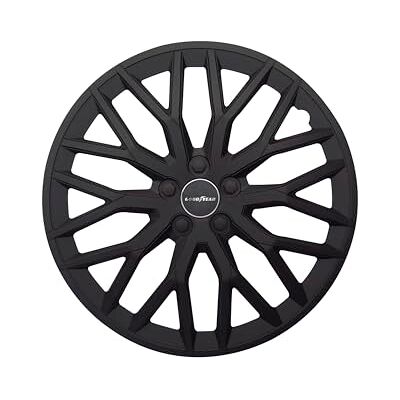 Goodyear Zestaw 4 kołpaków 16" model Silverstone czarny. Sportowy design, który dobrze pasuje do zewnętrznej części pojazdu. Wytrzymała i trwała konstrukcja. Goodyear Zestaw 4 kołpaków 16" model Silverstone czarny. Sportowy design, który dobrze pasuje do zewnętrznej części pojazdu. Wytrzymała i trwała konstrukcja.