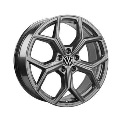 Volkswagen Lekka felga ze stopu, kompatybilna z Golf/Tiguan/T-Roc, aluminium-magnez-silikon, ciemny adamantyk Volkswagen Lekka felga ze stopu, kompatybilna z Golf/Tiguan/T-Roc, aluminium-magnez-silikon, ciemny adamantyk