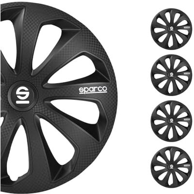 Sparco Zestaw osłony na koła Sicilia 40 cm czarny/węgiel Sparco Zestaw osłony na koła Sicilia 40 cm czarny/węgiel