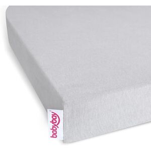 babybay Prześcieradło dżersejowe z gumką, pasuje do modelu Boxspring XXL, kolor szary babybay Prześcieradło dżersejowe z gumką, pasuje do modelu Boxspring XXL, kolor szary
