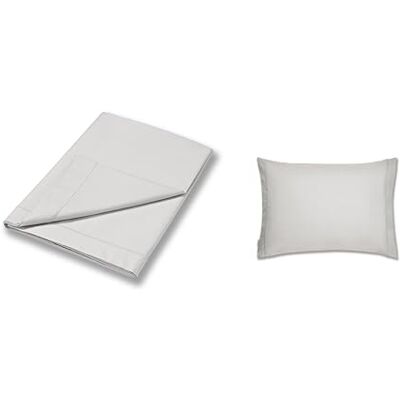Bianca Plain Dyed Silver Zestaw pościeli 105 cm 100% bawełna Percale Bianca Plain Dyed Silver Zestaw pościeli 105 cm 100% bawełna Percale