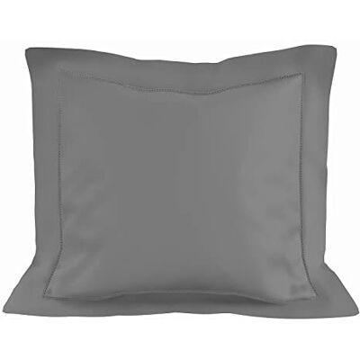 Soleil d'ocre Szara bawełniana poszewka na poduszkę - Percale 80F/80T Soleil d'ocre Szara bawełniana poszewka na poduszkę - Percale 80F/80T