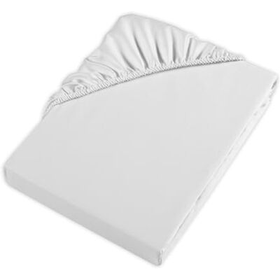 Möve Prześcieradło z gumką 160 x 200 cm ze 100% bawełny, Snow Möve Prześcieradło z gumką 160 x 200 cm ze 100% bawełny, Snow