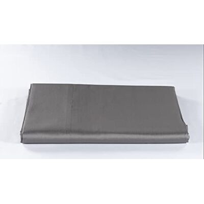 Lenzuolissimi Pojedyncze prześcieradło satynowe bawełniane satynowe 300 nici 180x290 cm Made in Italy Szara lufa strzelby Lenzuolissimi Pojedyncze prześcieradło satynowe bawełniane satynowe 300 nici 180x290 cm Made in Italy Szara lufa strzelby