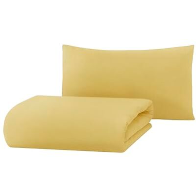 Hibboux 80 x 80 Mono Duvet Cover Set Yellow Hibboux 80 x 80 Mono Duvet Cover Set Yellow