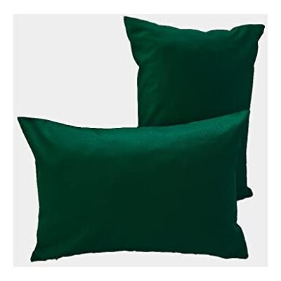 Lemos Home Poszewka na poduszkę, dekoracyjna poszewka na poduszkę, 2 sztuki, ze 100% bawełny, koncepcja, kolor i rozmiar do wyboru (poszewka na poduszkę, zestaw 2 szt. – 50 x 30 cm, jodłowa zieleń) Lemos Home Poszewka na poduszkę, dekoracyjna poszewka na poduszkę, 2 sztuki, ze 100% bawełny, koncepcja, kolor i rozmiar do wyboru (poszewka na poduszkę, zestaw 2 szt. – 50 x 30 cm, jodłowa zieleń)