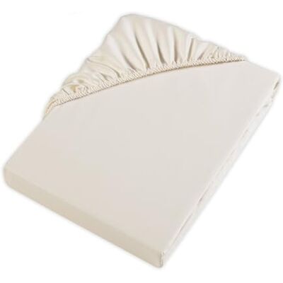 Möve Prześcieradło z gumką 100 x 200 cm ze 100% bawełny, kolor szampański Möve Prześcieradło z gumką 100 x 200 cm ze 100% bawełny, kolor szampański