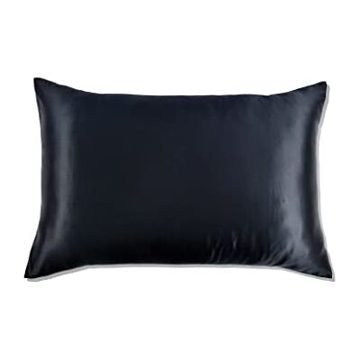 Sleepdown 100% jedwabna poszewka na poduszkę dla zdrowych włosów i skóry naturalnie hipoalergiczna gładka 22 Momme 50 x 75 cm czarna Sleepdown 100% jedwabna poszewka na poduszkę dla zdrowych włosów i skóry naturalnie hipoalergiczna gładka 22 Momme 50 x 75 cm czarna