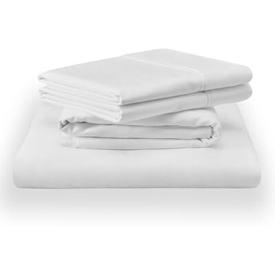 TEMPUR-PEDIC TEMPUR Klasyczny zestaw pościeli bawełnianej, kolor biały, Split Cal King TEMPUR-PEDIC TEMPUR Klasyczny zestaw pościeli bawełnianej, kolor biały, Split Cal King