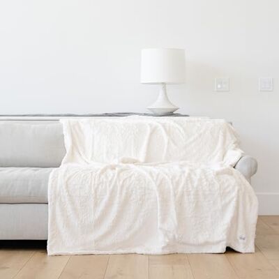 GRACED SOFT LUXURIES Najdelikatniejszy ciepły elegancki przytulny koc ze sztucznego futra (solidna kość słoniowa, bardzo duży 152 cm x 203 cm) GRACED SOFT LUXURIES Najdelikatniejszy ciepły elegancki przytulny koc ze sztucznego futra (solidna kość słoniowa, bardzo duży 152 cm x 203 cm)