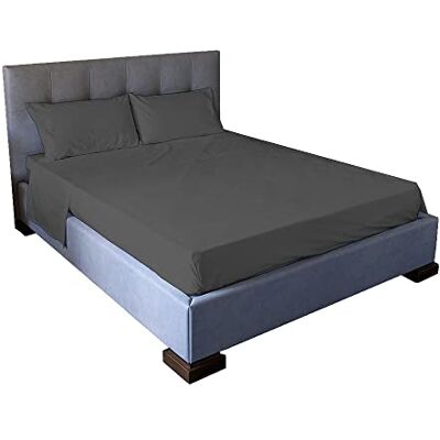 Jenny Sesal Komplet pościeli jednolity kolor Made in Italy komplet pościeli dwuosobowej GRIGIO ANTRACITE komplet pościeli + poszewki na poduszki Jenny Sesal Komplet pościeli jednolity kolor Made in Italy komplet pościeli dwuosobowej GRIGIO ANTRACITE komplet pościeli + poszewki na poduszki