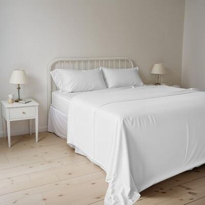 Italian Bed Linen "Natural Color" zestaw pościeli, biały/biały, podwójny Italian Bed Linen "Natural Color" zestaw pościeli, biały/biały, podwójny