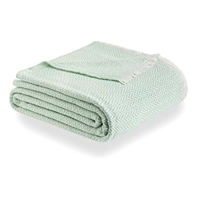 Todocama Bawełniana narzuta - Ekologiczna na cały rok 120x180 Zielona Todocama Bawełniana narzuta - Ekologiczna na cały rok 120x180 Zielona
