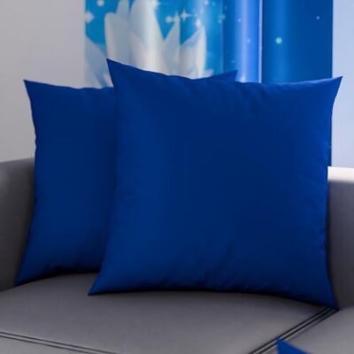 PETTI Artigiani Italiani Para poszewek na poduszki 50 x 50 cm z mikrofibry, poduszka do sypialni, sofa, zestaw 2 poszewek na poduszki, jednolity kolor niebieski, 100% wyprodukowano we Włoszech PETTI Artigiani Italiani Para poszewek na poduszki 50 x 50 cm z mikrofibry, poduszka do sypialni, sofa, zestaw 2 poszewek na poduszki, jednolity kolor niebieski, 100% wyprodukowano we Włoszech