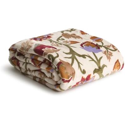Vera Bradley Pluszowy koc polarowy narzuta, Midnight Garden Paisley Antique White, Midnight Garden Paisley Antique White, 80 X 50 Vera Bradley Pluszowy koc polarowy narzuta, Midnight Garden Paisley Antique White, Midnight Garden Paisley Antique White, 80 X 50